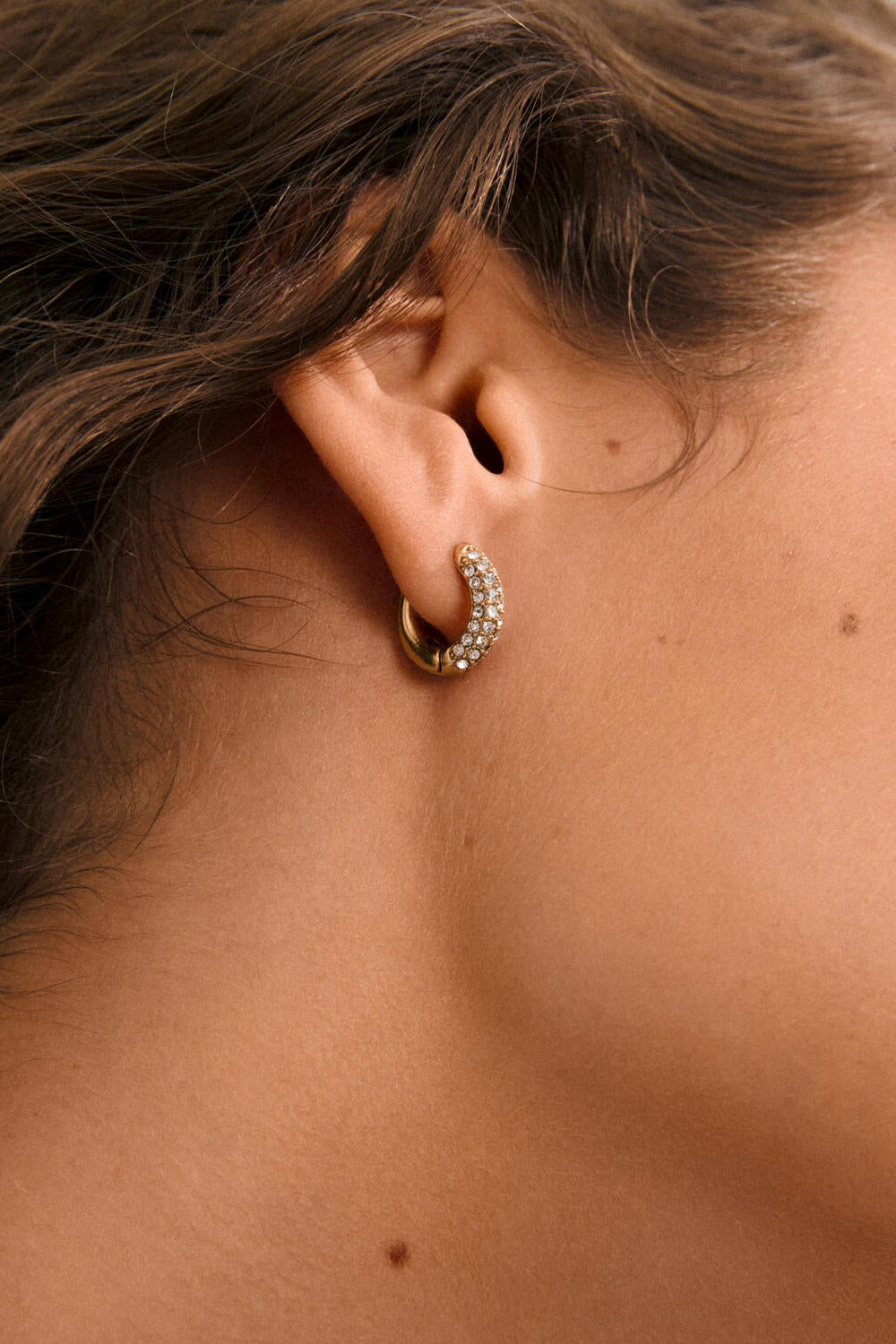 Tatum hoops, small - forgyldt